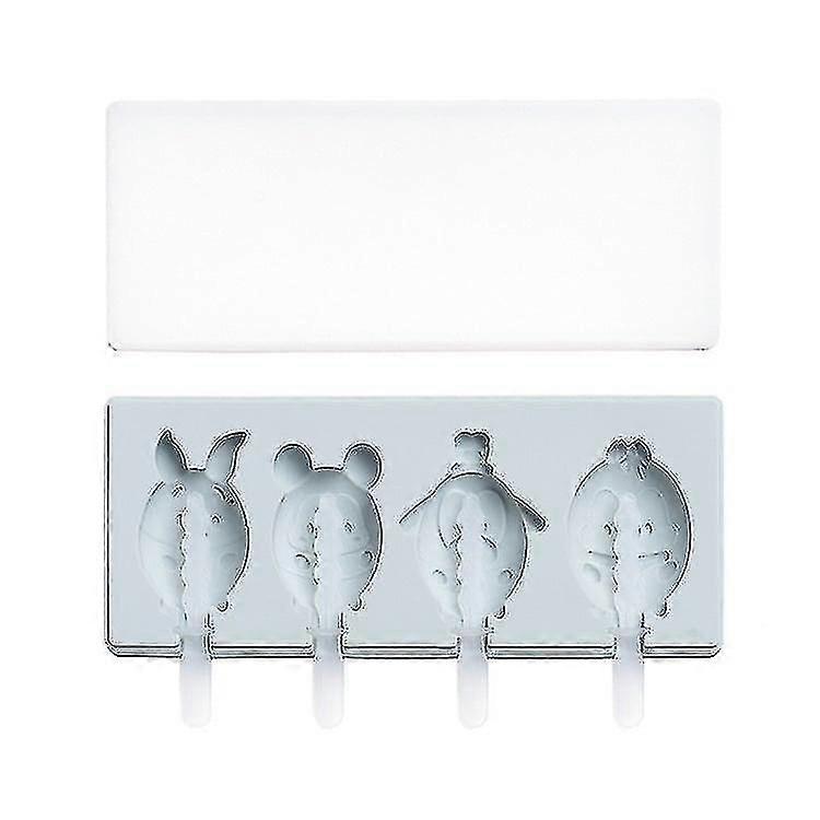 IJs Siliconen Ice Cream Stick Ice Mold Met Deksel Diy Ice Cream Mold Ice Cube Ice Box (2 Stuks) Blauw- Ssxjv