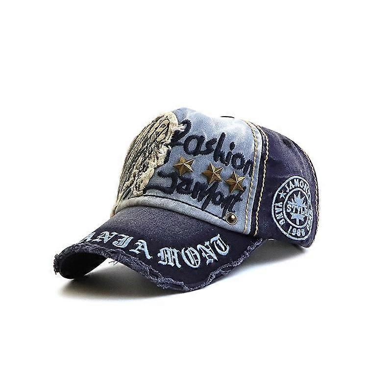 Rivet Letters Denim Baseball Cap Outdoor Snapback Hat Gorra