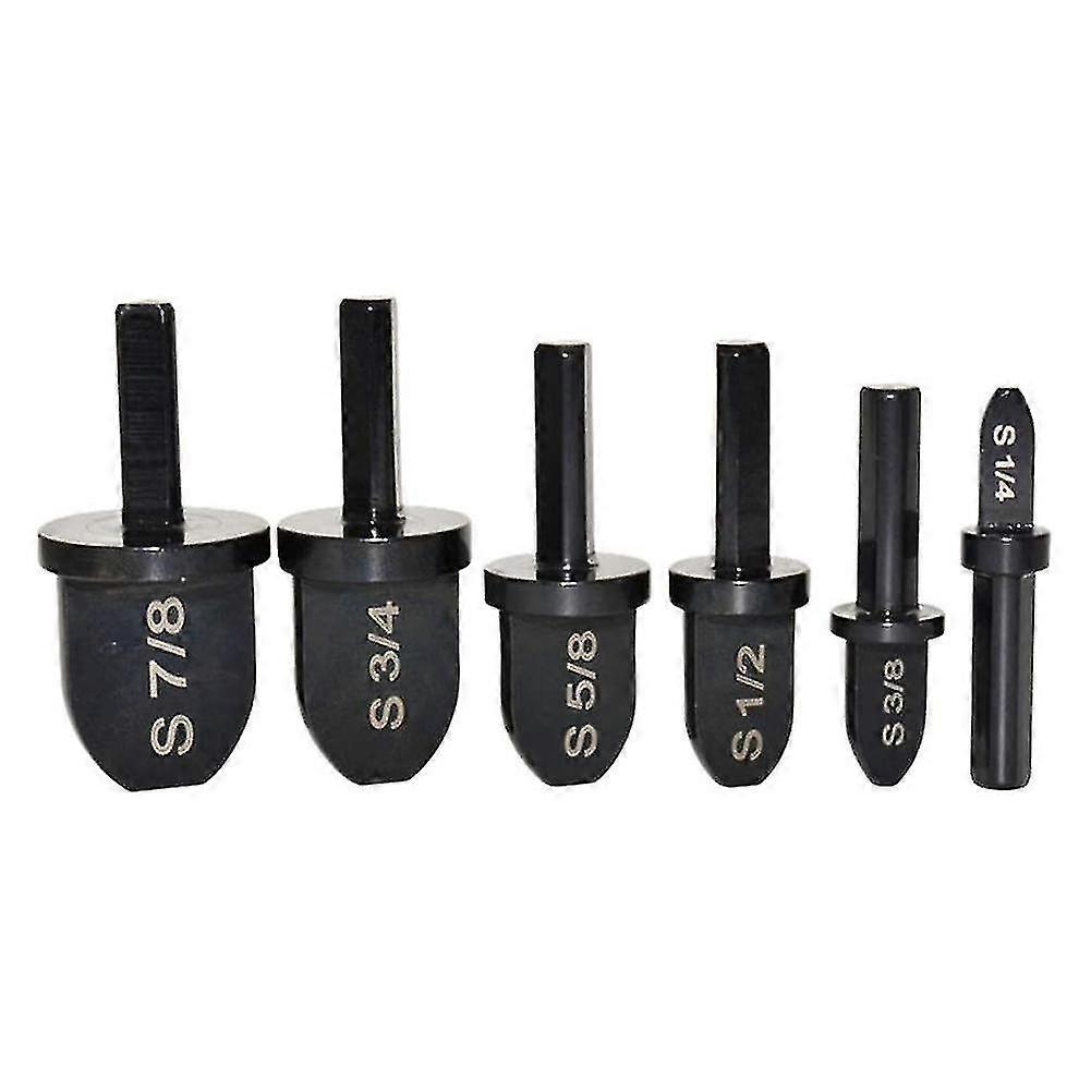 Swaging Tool Drill Bit Set, 6pcs Manual Copper Pipe Swage Tool Drill Bit W/triangular Handle, Hvac Banmo