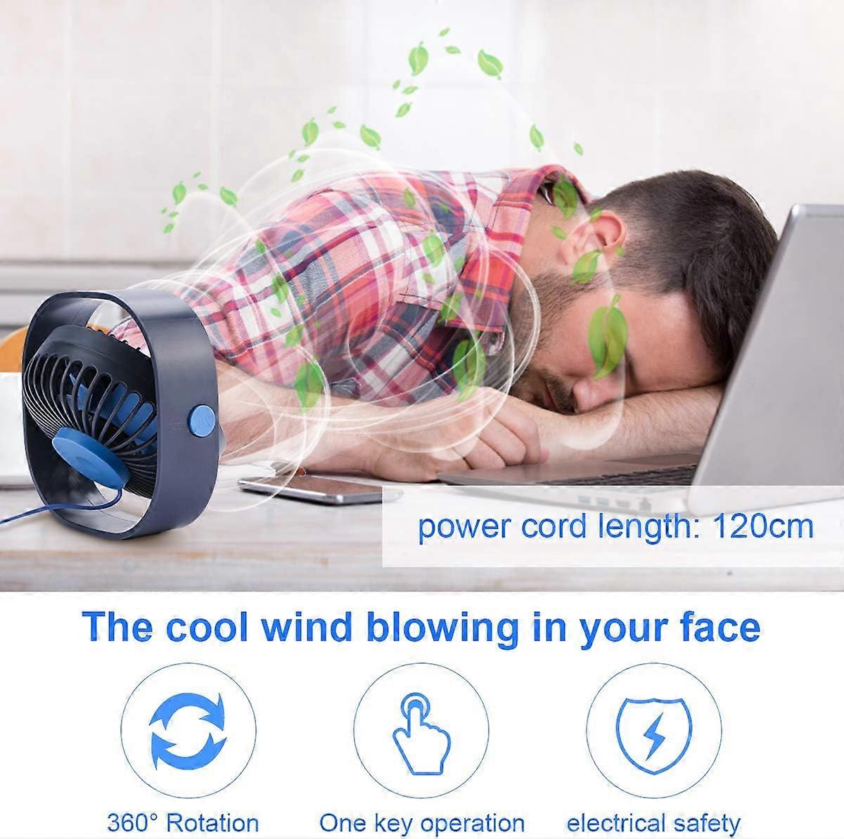 Mini Table Fan with Adjustable Wind Direction