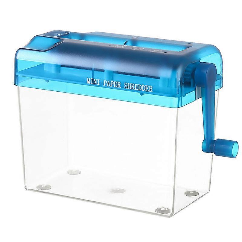 Portable Hand Shredder A6 Paper Shredder Manual Paper Shredder Mini Paper Cutting Machine with 1.5L Basket Office School Home