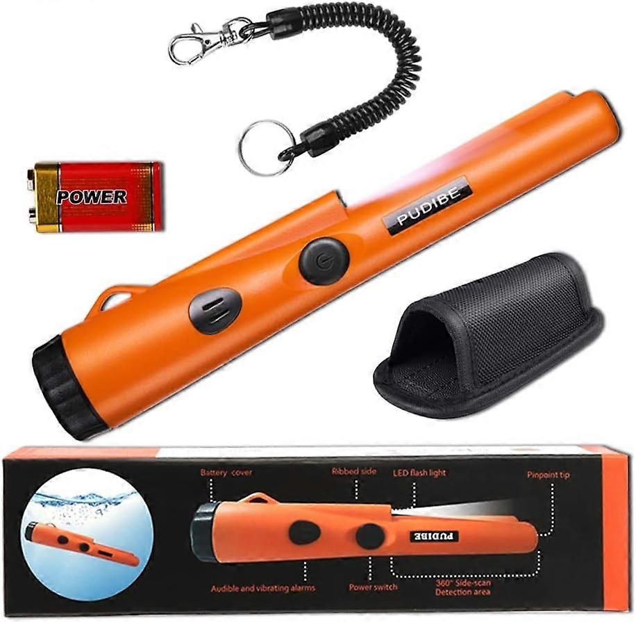 Metal Detector Pinpointer - Orange Color Include A 9v Battery(three Mode)