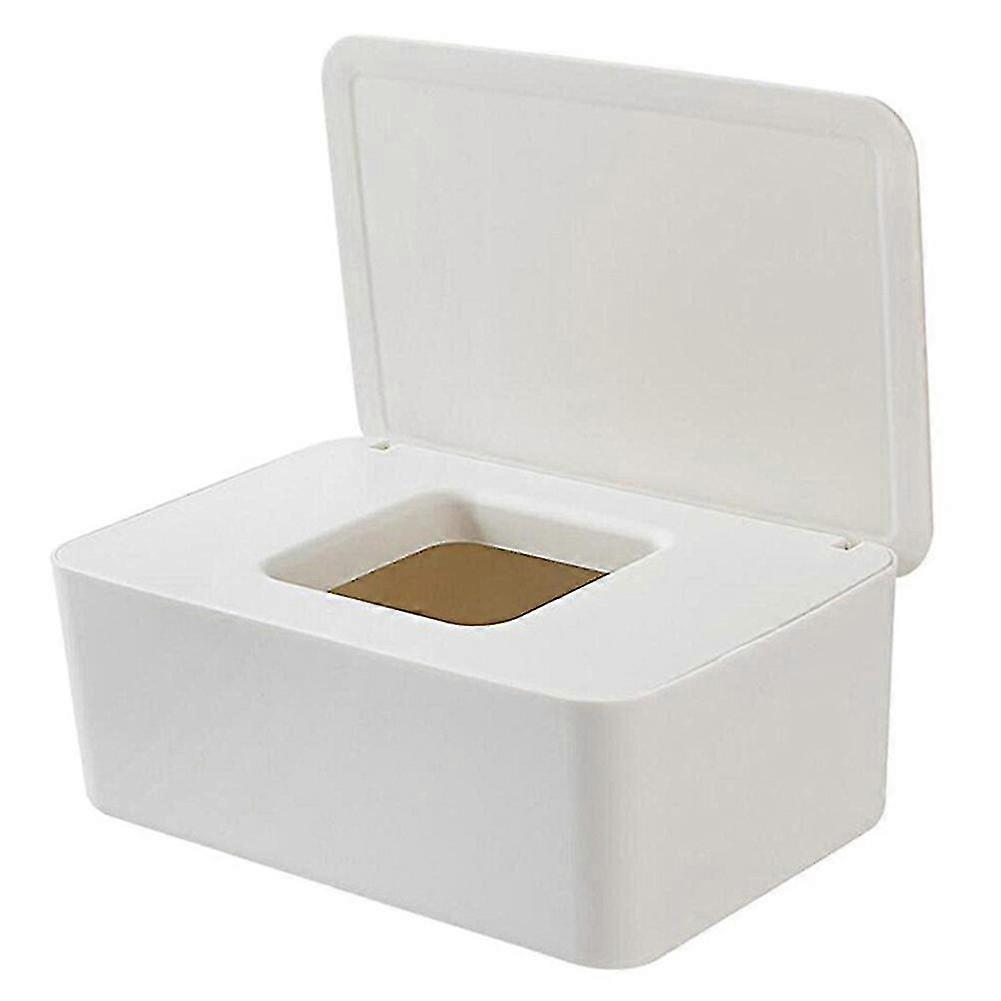 Dustproof Tissue Storage Box Case Wet Wipes Dispenser Holder -White