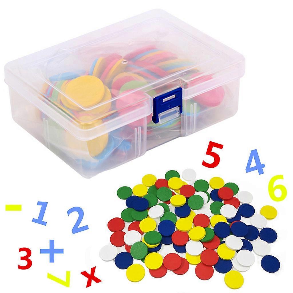 117Pcs Counters Counting Chips 30mm Mixed Colors Math Toy For Bingo Chips Game f