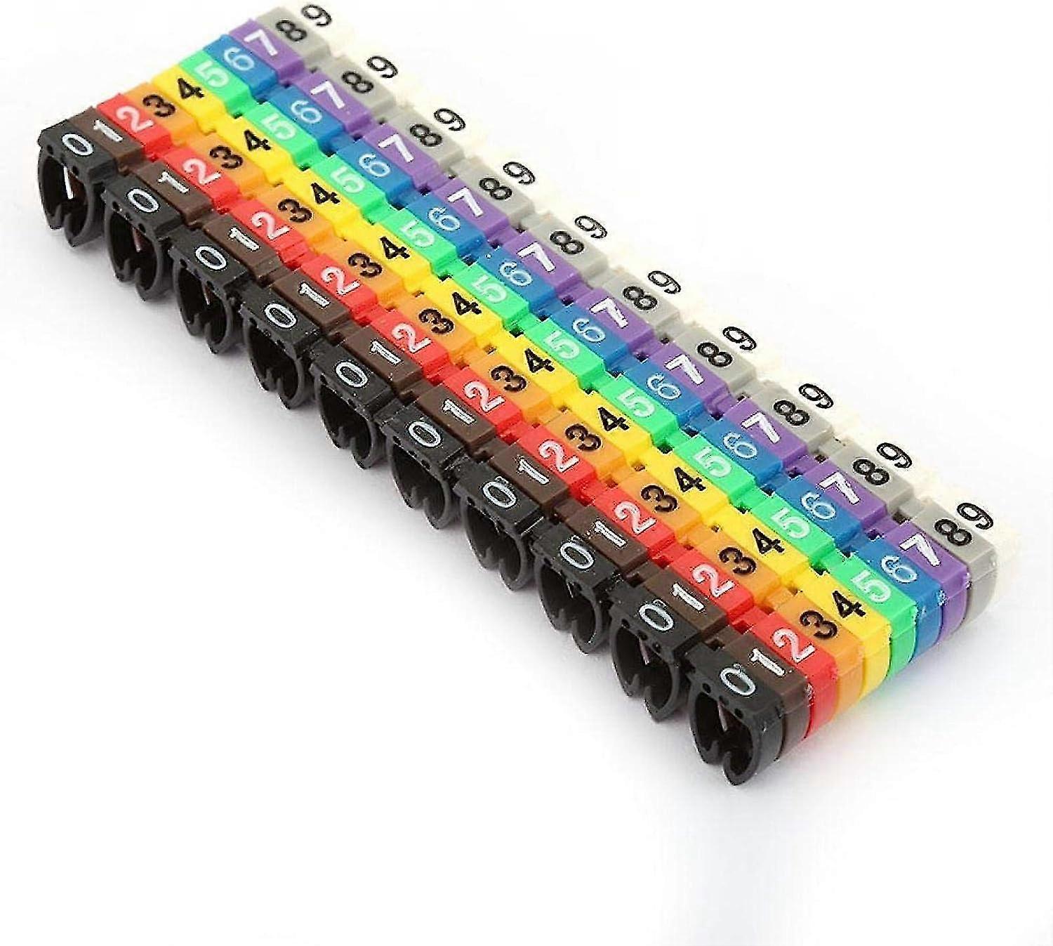 Cable Marker, Wire Marking Label Wire Number Cable Marker Set For Cable Identification(100pcs Kcm-6mm 6 Square)