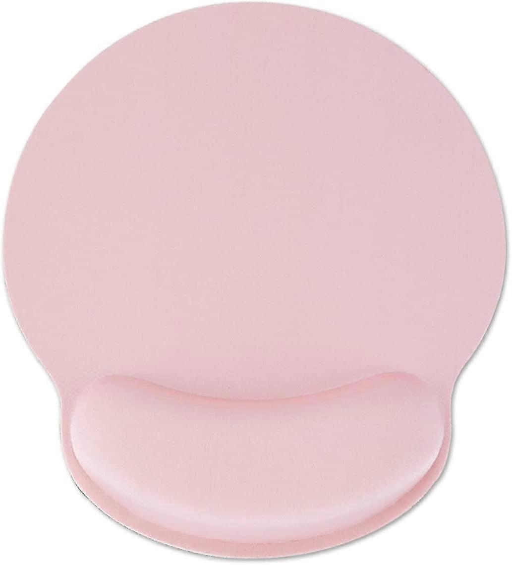 Ergonomic Office Light Pink Mouse Pad with Wrist Support for Computer, Small Cute Mouse Pad with Wrist Rest Support Mousepad Mat for Laptop & Desk (Li