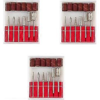 3 Pack Nagel Slijpen Bits Diamond Nail Bits Set Nail File Bits Nail Drill Accessoires Voor Elektrische Nagelvijlen Boormachine Nagellak Nagels