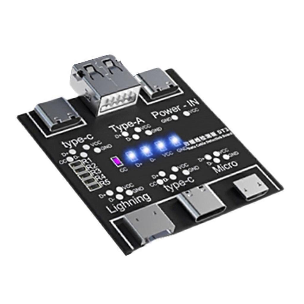 Portable Data Cable Test PCB Board for phone Android Type-C Lightweight