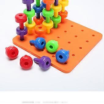 30PCS Peg Board Set Fine Motor Toy for Toddlers Pegboard