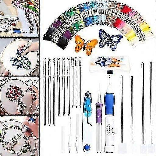 69 Pcs Embroidery Punch Needle Kit Stitching Tool Set-MXBC