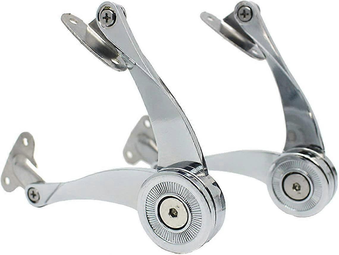 Set of 2 Foldable Lid Hinges, Soft Close Dampers, 75, 90, 110 Degree Angles