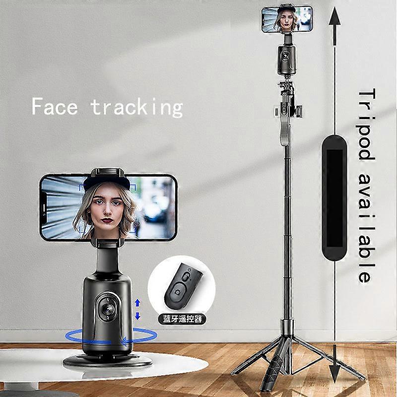 360 Auto Face Tracking Gimbal Stabilizzatore Auto AI Smart Gimbal Treppiede Supporto Per Telefono Fotografia Per Tiktok Live video Vlog Black2