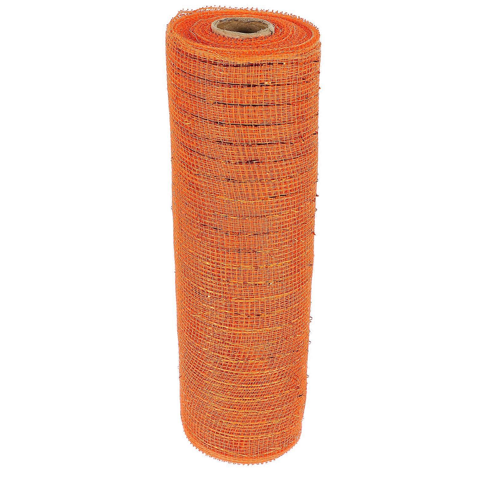 1 Roll Metallic Foil Poly Mesh Halloween Poly Mesh Ribbon Wreath Crafting Mesh Ribbon