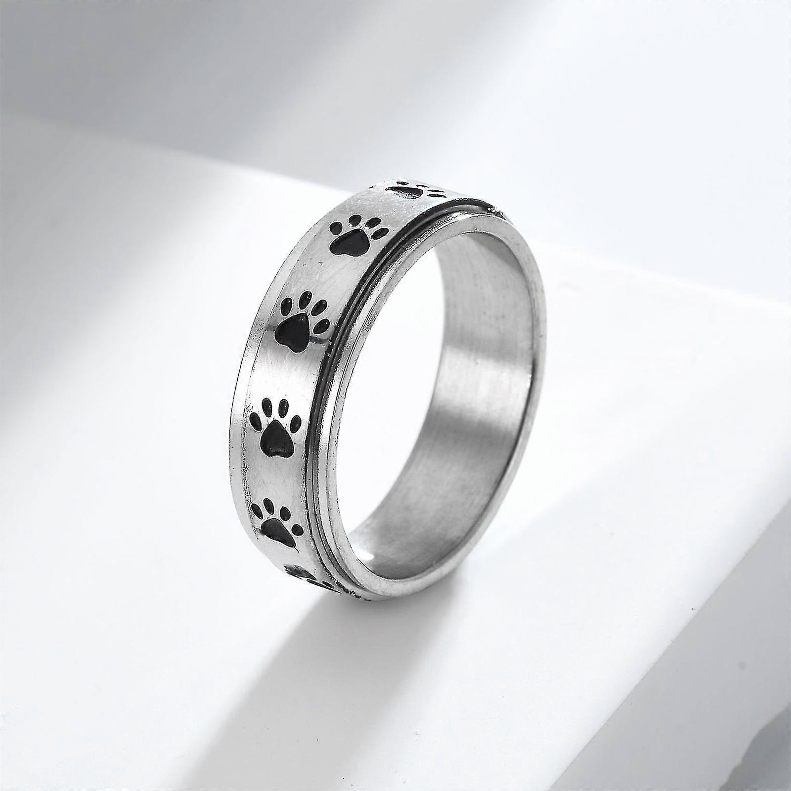 1 stk luksuriøse søte ringer i rustfritt stål for kvinner menn fidget ring 2022