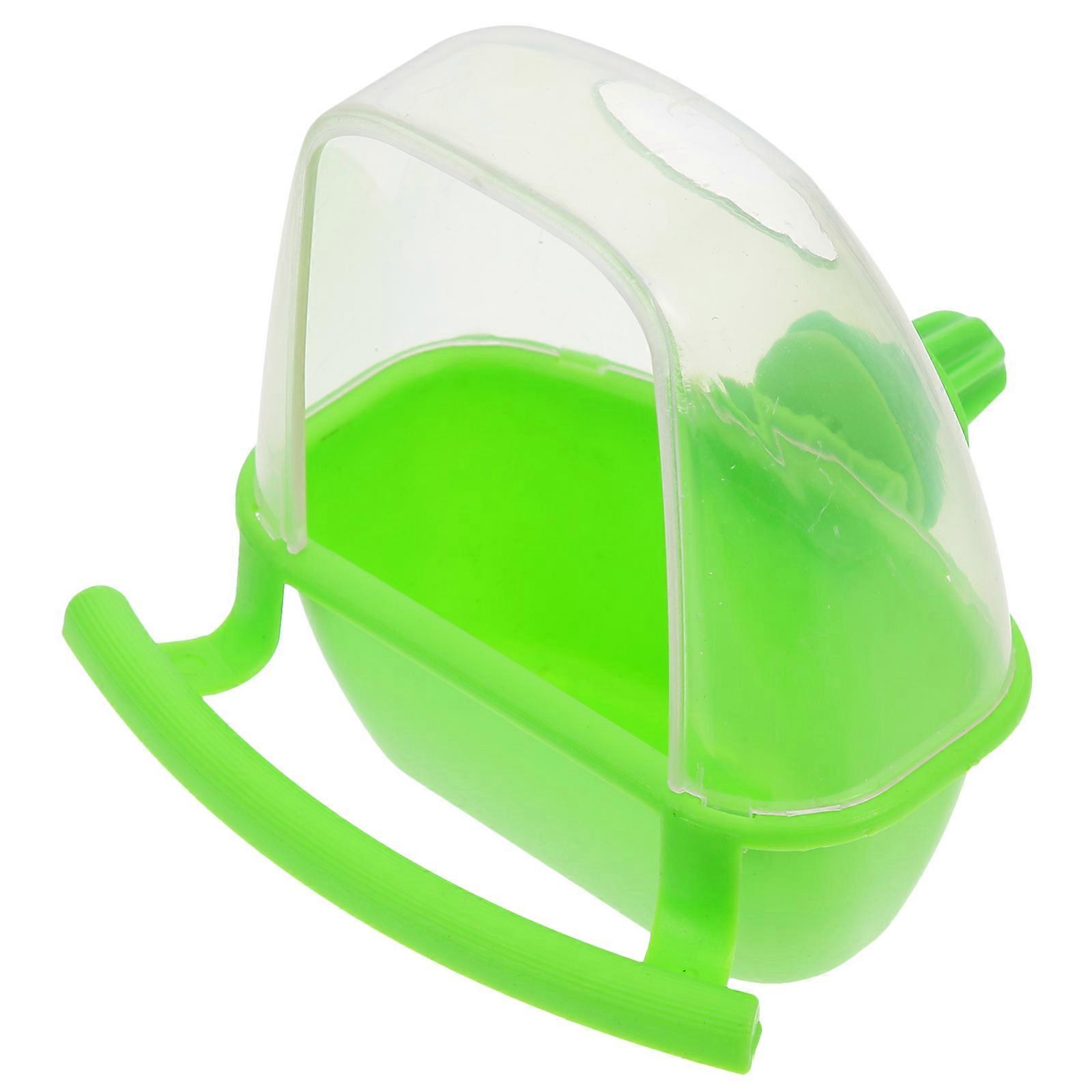 Clear Bird Food Container Splash-Proof Bird Feeder Birdcage Hanging Feeder