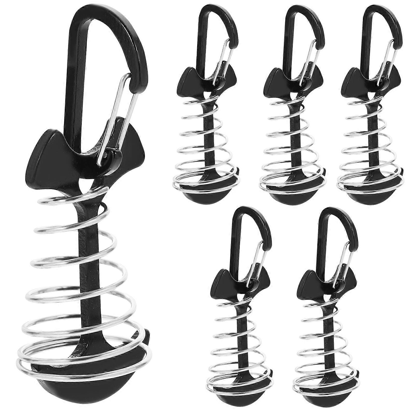6 Sets  Fish Bone Shape Floor Nail Wind Rope Peg Buckle Fish Bone Tent Fixing Buckle