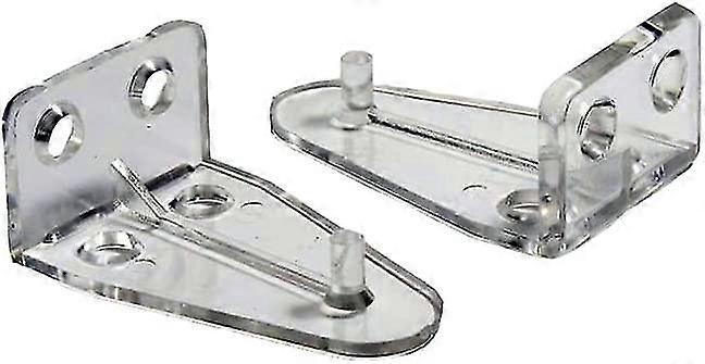 6 Pair: Rv Hold Down Brackets For Mini Blinds Up To 1in Wide, Clear, By Amazing Drapery Hardware