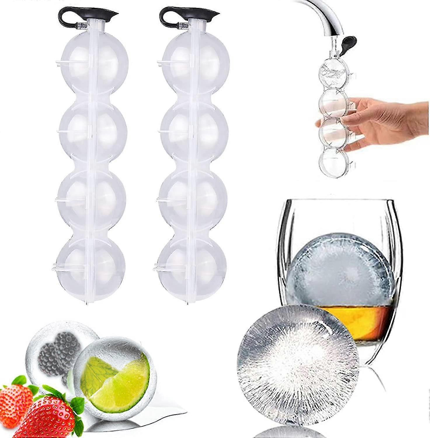 Whiskey Ice Ball Mold - Create Perfect Spheres With Four Hole Ice Box