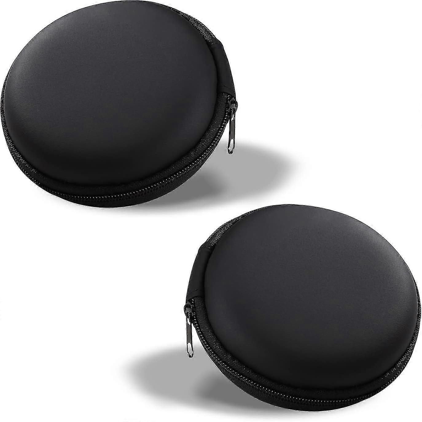 2pcs Mini Storage Case For Headphones, Storage Case With Rigid Shell Zipper, Helmet Protective Case