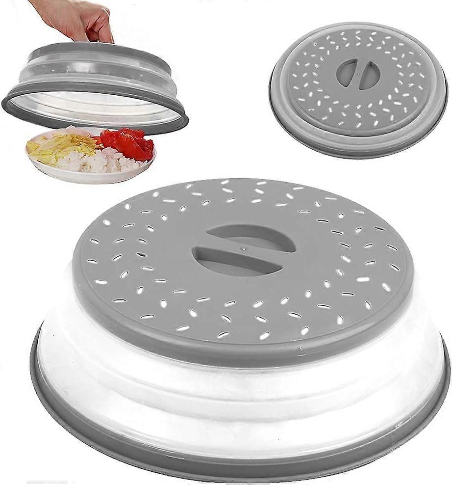 Microwave, BPA-free Microwave Cover, Cache Microwave, Anti-Steam and Strainer Function (Grey)