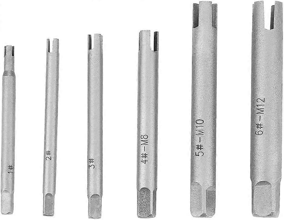 Tap Puller Set, Stahl Broken Head Tap Puller Screw Extractor (6 Stück)