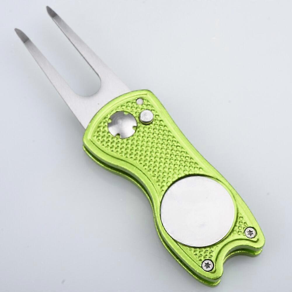 Foldable Golf Divot Repair Tool With Golf Ball Marker
