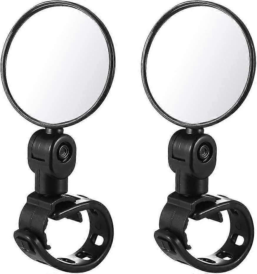 Rearview Mirror Bike Mountain Road Handlebar Mirrors Universal Adjustable (black) (2pcs)