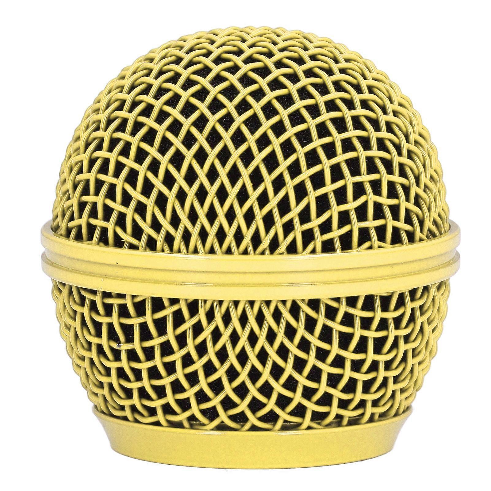 Mic Grille Replacement Mesh Microphone Grille Head for SM58S SM58LC BETA58 BETA58A SA M30 SV100 UT2 PGX24 SLX4 Gold
