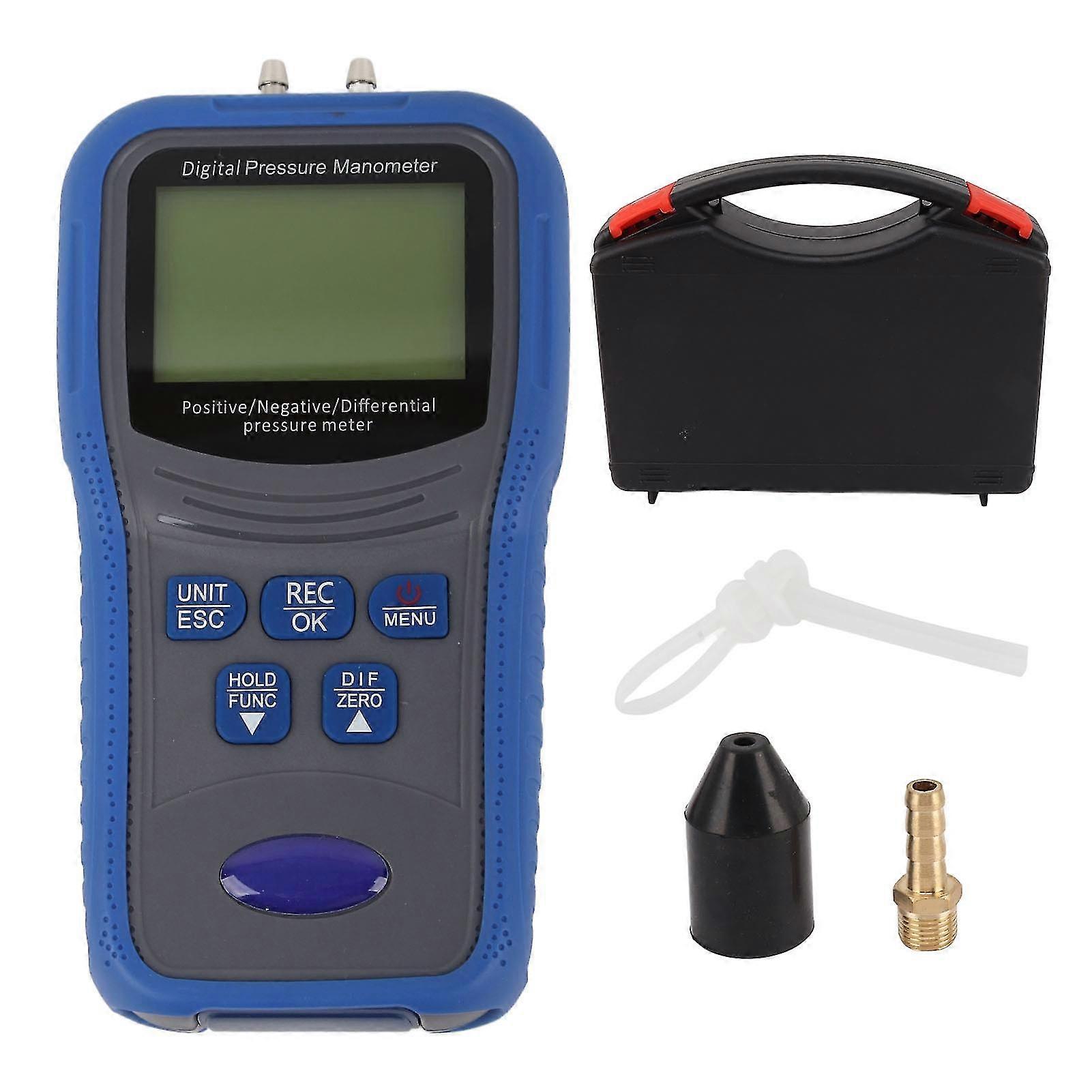 Digital Manometer LCD Display High Accuracy Sensitive Fast Measurement Gas Pressure Tester