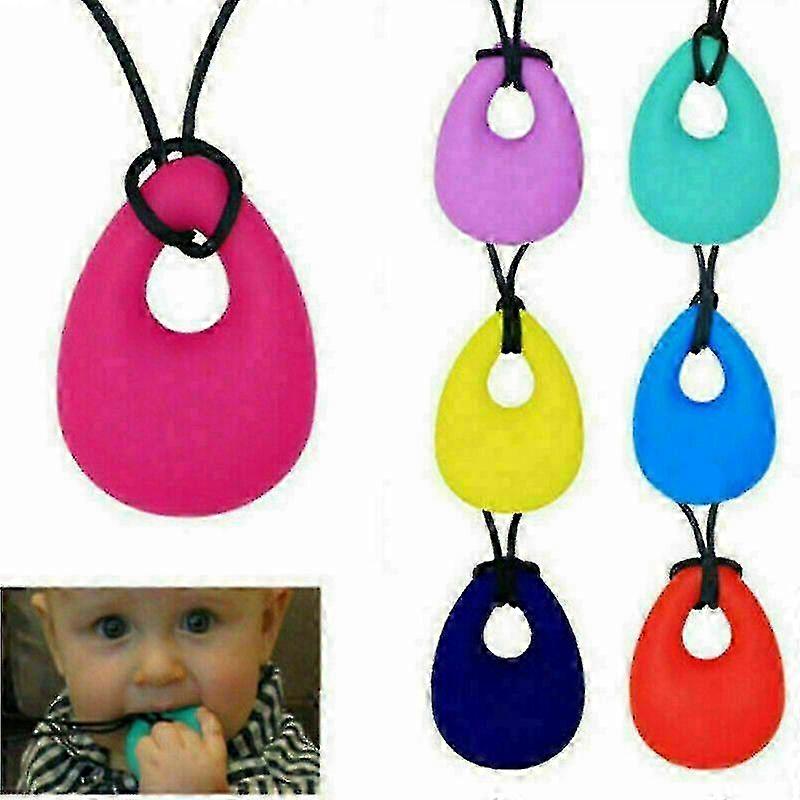 Autismo Colar Mastigável - Crianças Bebê Chewie Mastigar Sensorial Asd Adhd Tear Drop Spd Tw