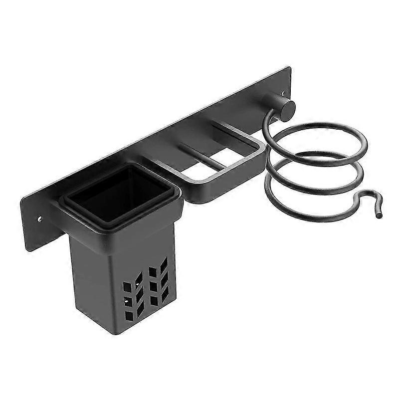 ヘアドライヤーオーガナイザーラックバスルームヘアドライヤーとストレートヘアアイロンホルダー壁掛け棚アクセサリー