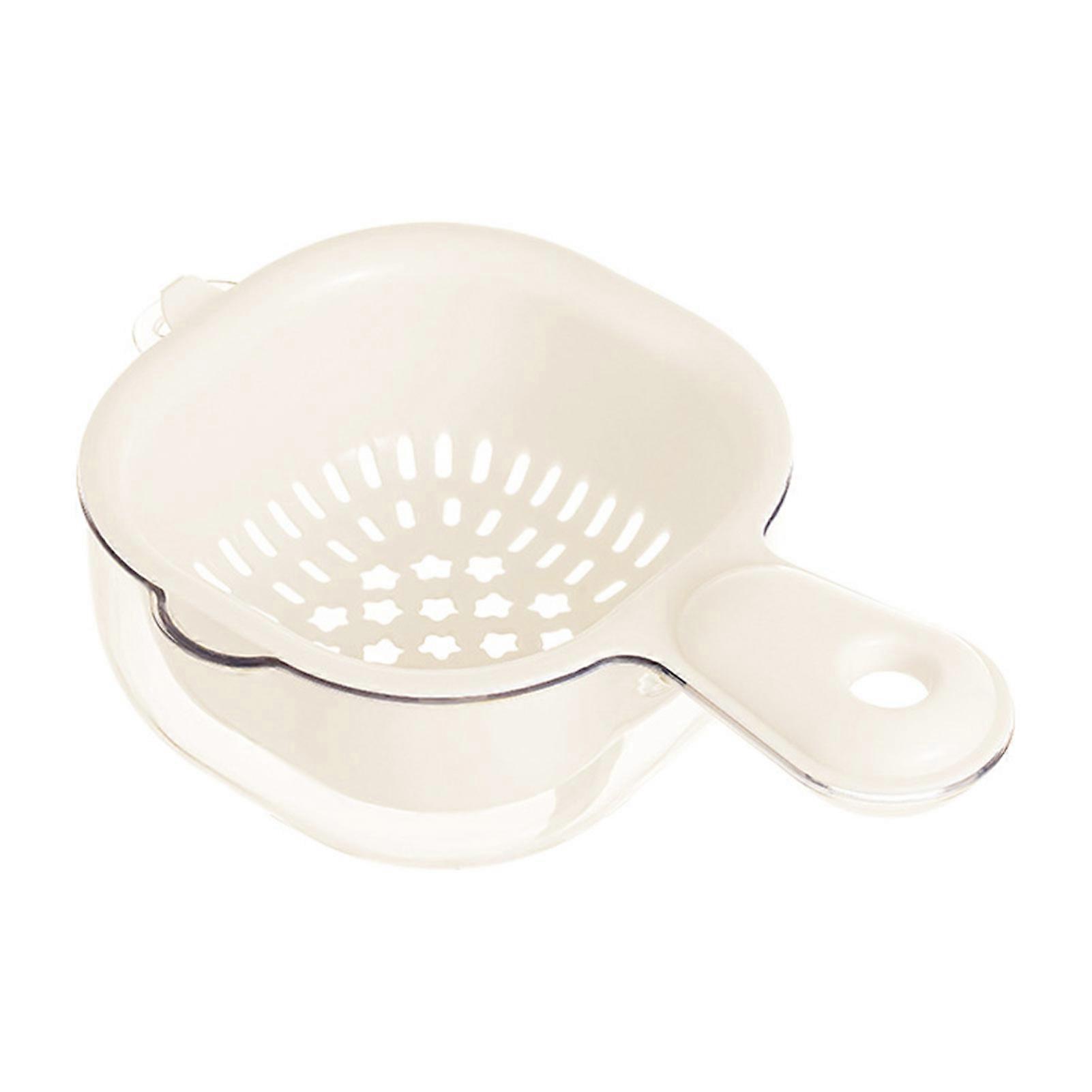 Drain Basket Colander Fruits Vegetables Strainer Dual-Layer Design Food-Grade BPA Free Kitchen Draining Basket with Handle