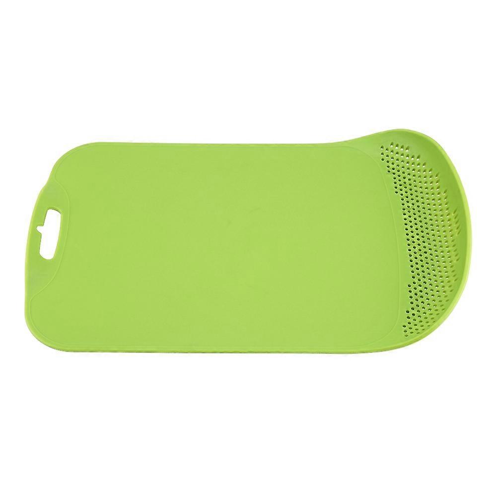 Multifunctional Drainage Plastic Chopping Board Kitchen Drain Cutting Block Kitchen Tool Green