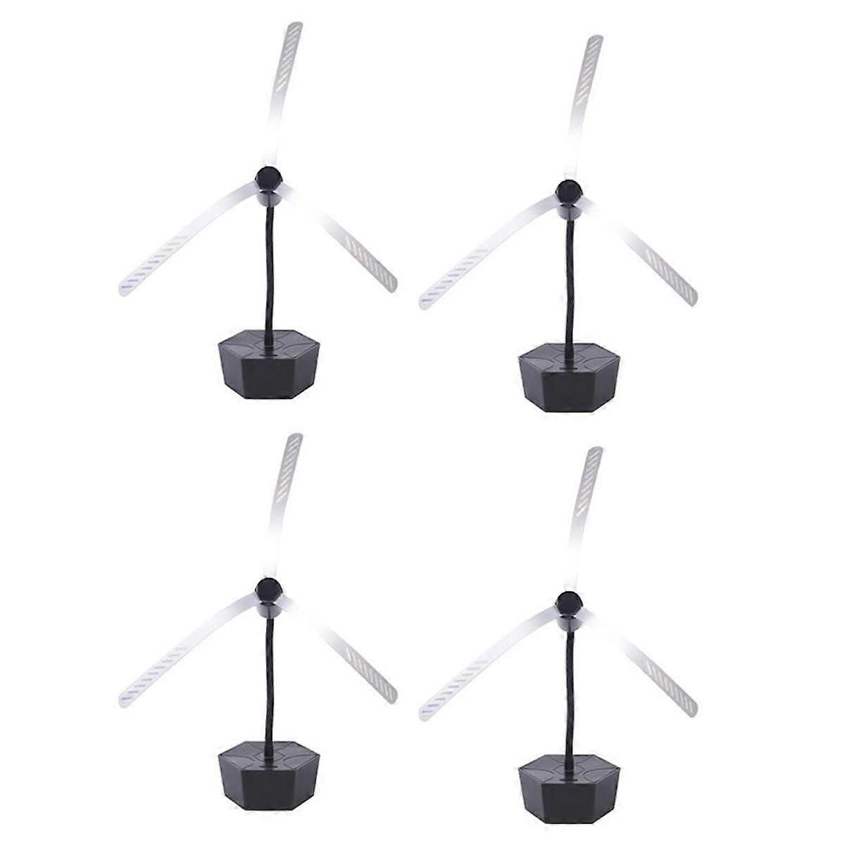 4PCS Fly Fans for Tables Portable Tabletop Fly Spining Fan Outdoor with Hook Bug Repellent Retractable Fly Fans