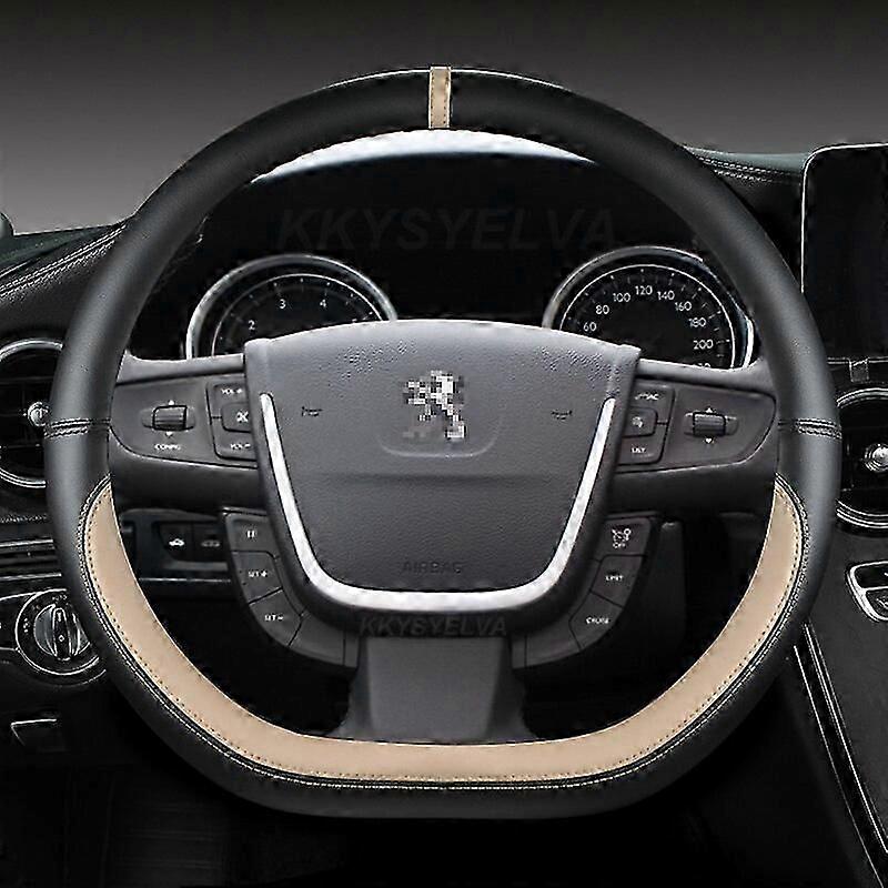 Για Peugeot 508 2011 2012-2017 2018 508 SW 2011-2018 Κάλυμμα τιμονιού αυτοκινήτου Δέρμα μικροϊνών D σχήμα Auto Accessories Διακόσμηση οχήματος Σετ αξεσουάρ