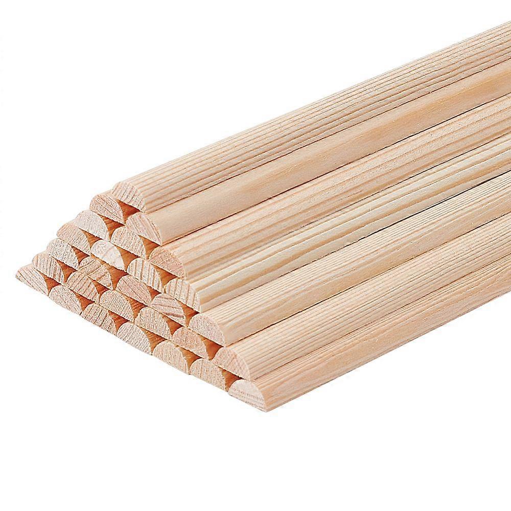 Wood Craft Sticks Half Round Dowel Rod for Braiding Tapestry Arch Navajo White 35.1x0.7x0.35cm