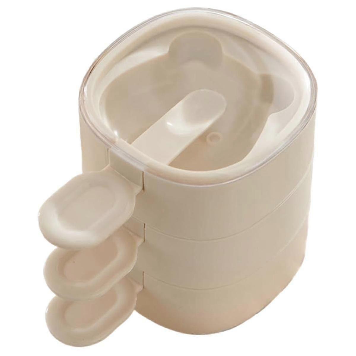 Multi-layer Ice Cream Mold Silicone Homemade Stackable Popsicle Molds Diy Cute Reusable Ice Popsicles Mold White