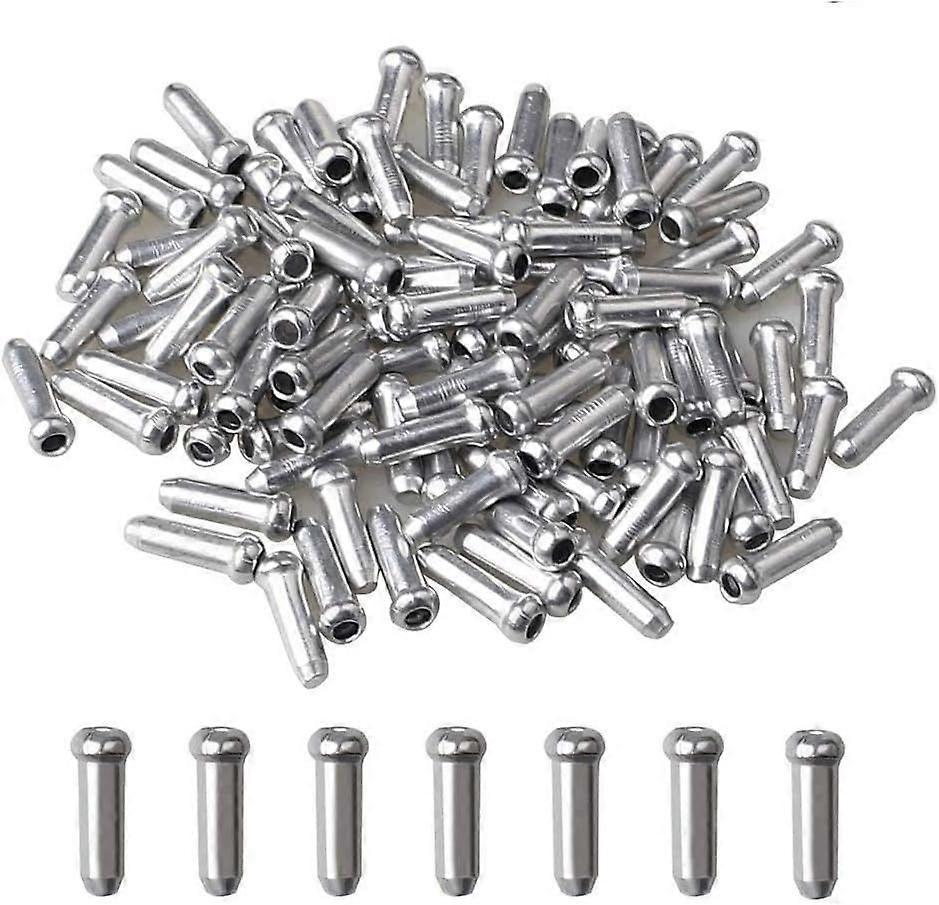 Bicycle Cable End Caps - 100pcs Aluminum Alloy Cover Cable Tips