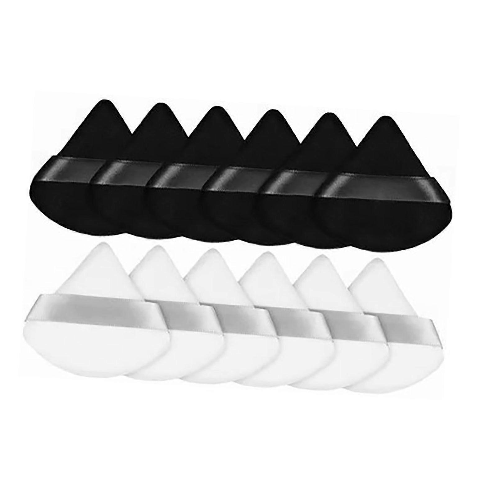 12pcs Triangle Powder Puffs - Soft Cosmetic Makeup Sponges