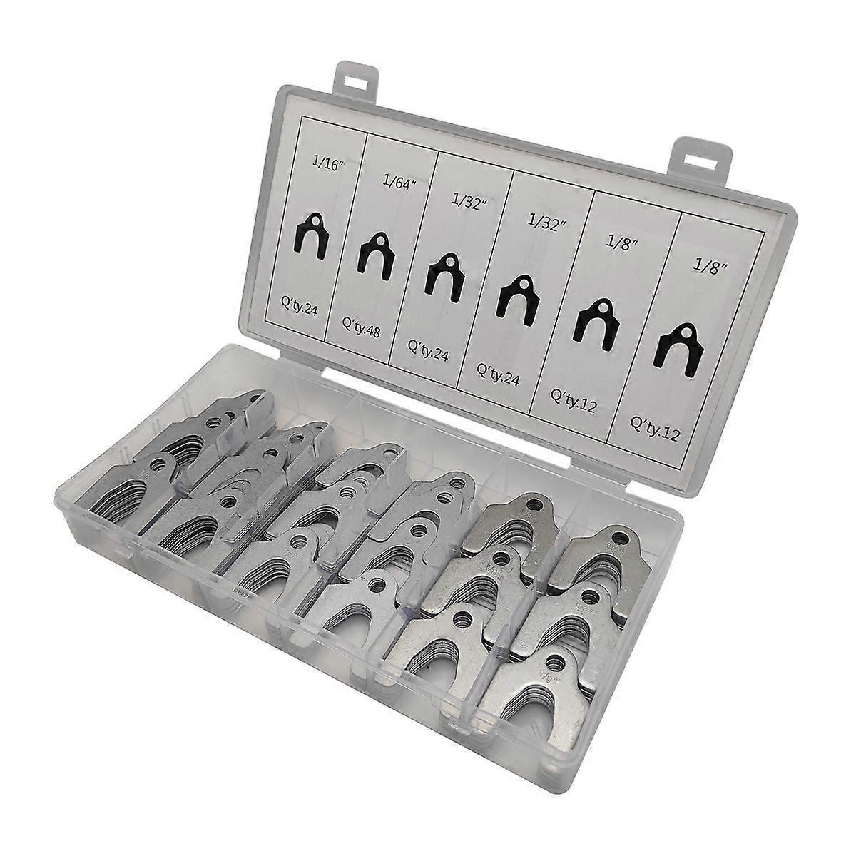 144 Stück Auto Alignment Unterlegscheiben mit Aufbewahrungsbox, 1/8" 1/16" 1/32" 1/64" Einstellkarosserieteile oder Sturzunterlegscheiben Sortimentssatz, Universal Vehicle R