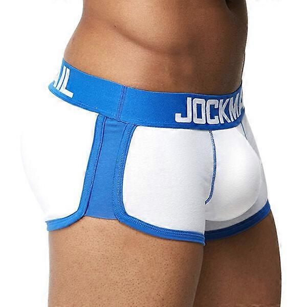 Hip Lifting U Convex Cotton Comfy Boxer Briefs With Cup Pads For Men