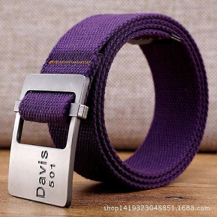 Men's Smooth Buckle Lengthened Casual Pants Belt Student Canvas Belt Waist