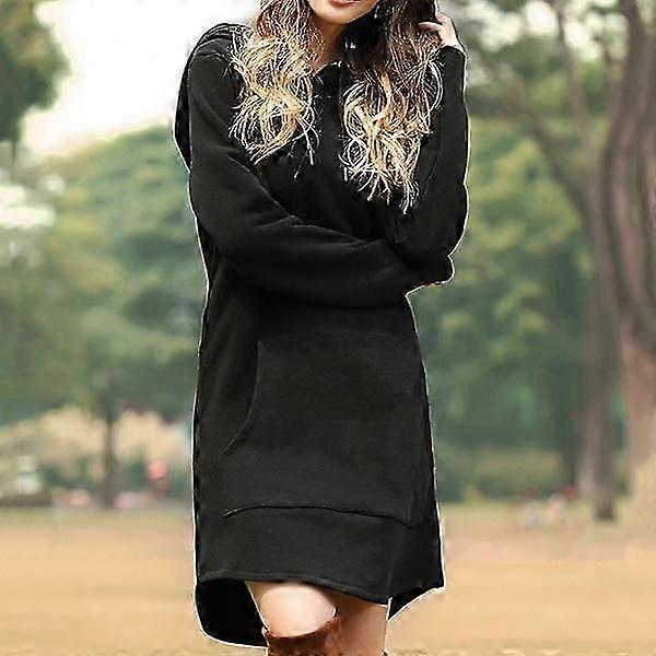 Femei Rochie Lungă cu Glugă Plus Size Manșon Lung Hanorac Doamnelor Casual Pullover