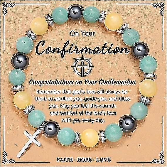 Konfirmationspresenter för tonårsflickor/pojkar, korsarmband för tonårsflickor/pojkar