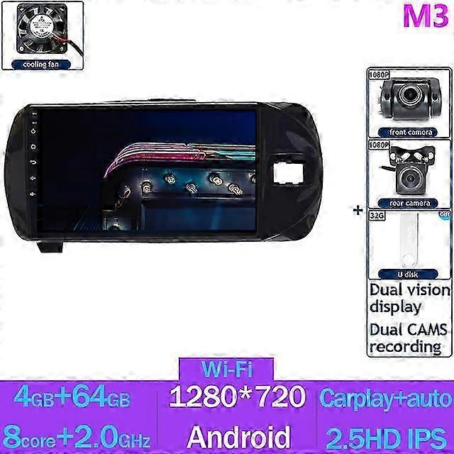 Car Multimedia Player Radio Video For Toyota Vitz 3 XP130 2014 - 2019 RHD Android 11 Navigation GPS Touchscreen Autoradio Audio