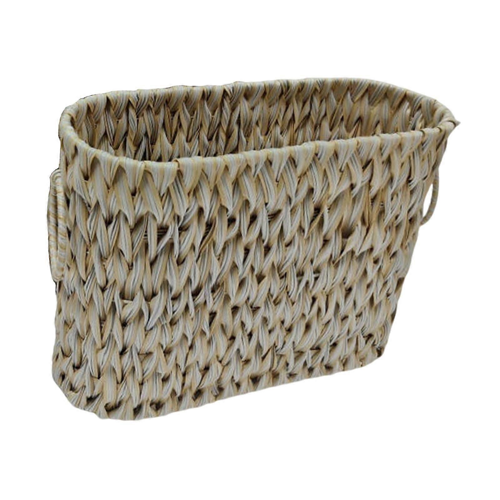 Storage Basket Clothes Hamper Storage Container for Snacks Pastries Bathroom S White