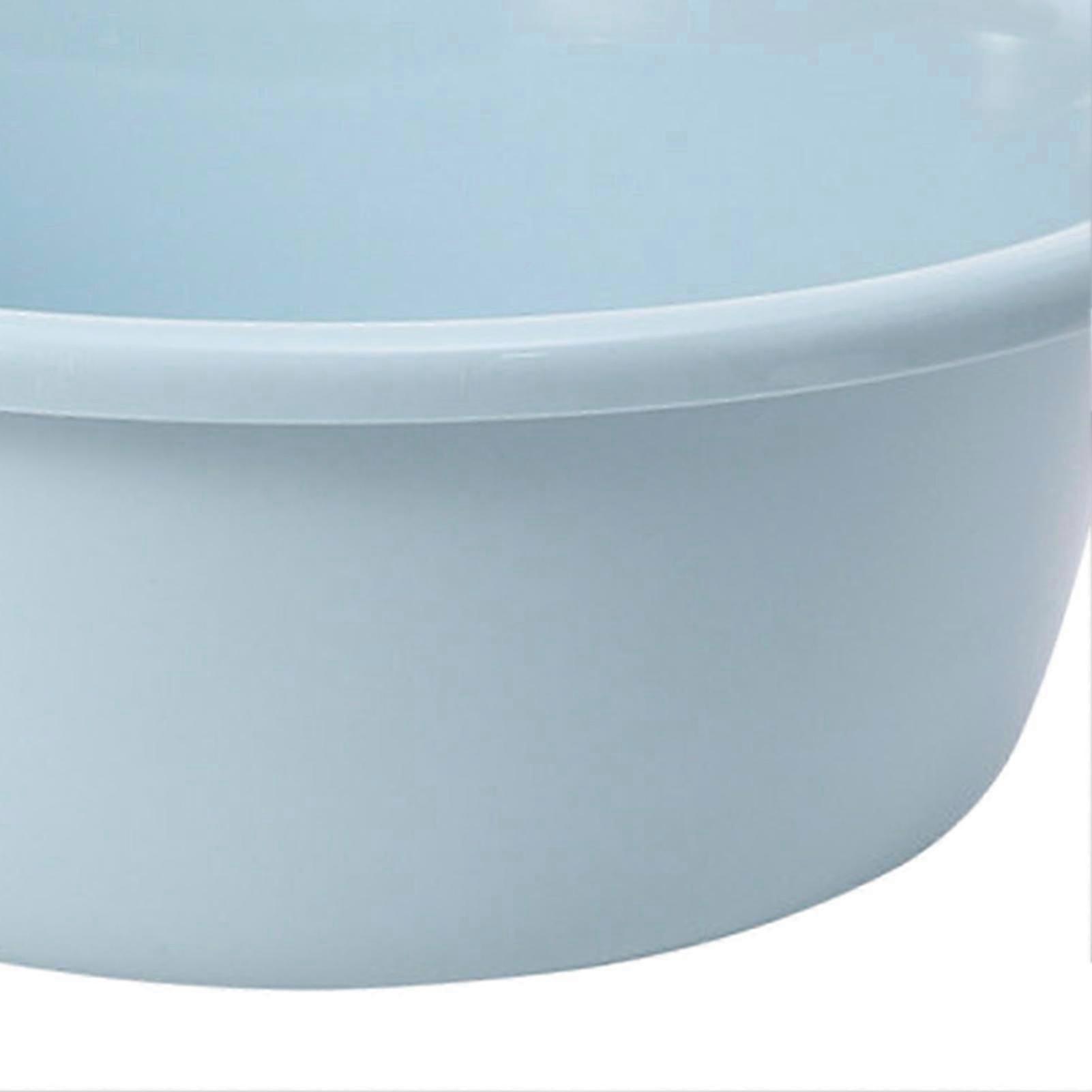 Thickened Round Plastic Wash Basin – Blue, 29.5 X 10 Cm (11.6" X 3.9"), Lightweight 170g, For Home, Dorm, Student, Laundry, Face Washing