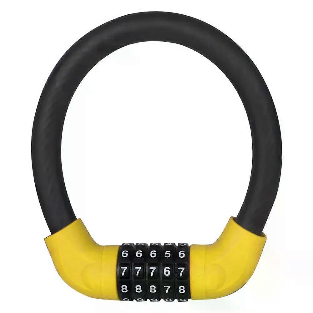 5 Digital Code Anti-Theft Bicycle Lock Stainless Steel Security Cable Lock Portable Combination Code Padlock Cycling Accessories