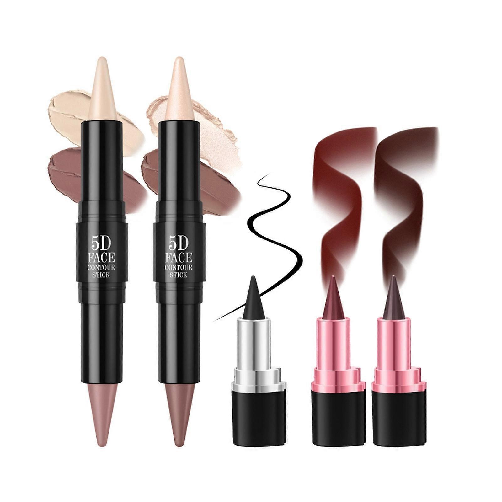 Eye Makeup Pointed Face Makeup Kit Box With 5 Of Eyeliner And Lipliner 3g