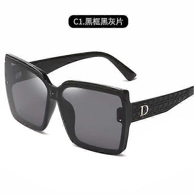 Women's Trendy Ins Glasses Square Modern Sunglasses Net Red One-piece Sunglasses